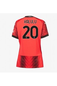 Fotbalové Dres AC Milan Pierre Kalulu #20 Dámské Domácí Oblečení 2023-24 Krátký Rukáv